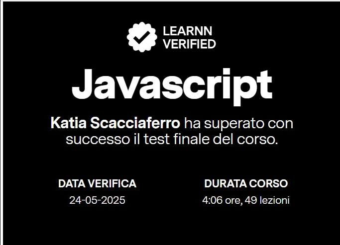 certificazione javascript