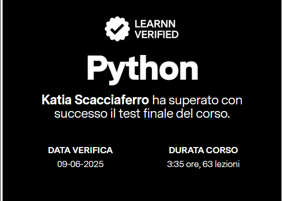 certificazione python